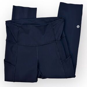 Lululemon Fast and Free High-Rise Crop II Leggings in Navy Blue